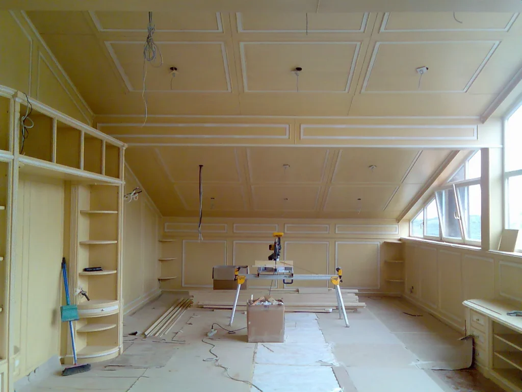 boiserie in legno in costruzione-turati boiseries