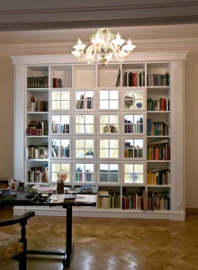 libreria con illuminazione integrata-turati bosieries