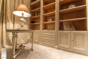 libreria rovere e laccato-turati boiseries