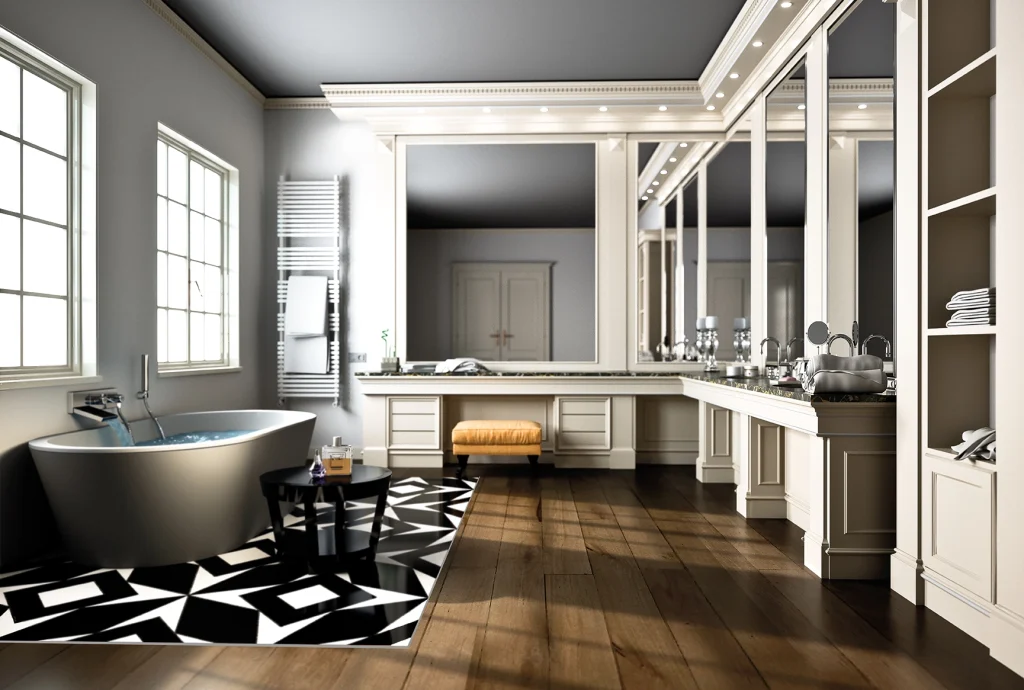 sala da bagno a disegno-turati boiseries